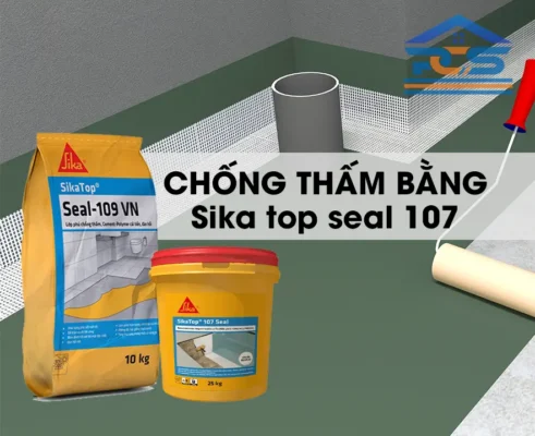 thi công chống thấm bằng Sika top seal 107