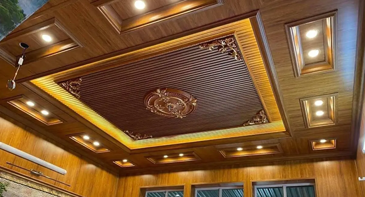 Mẫu La phông trần nhựa giả gỗ